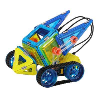 China juguetes educativos azulejos magnéticos coche de control remoto locomotora tanque ciclónico para niños en venta