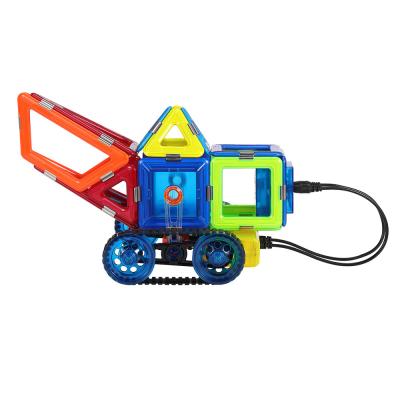 China Locomotive Fierce Knife Chariot Magnetic Tiles With Wheels Remote Control Motor for sale