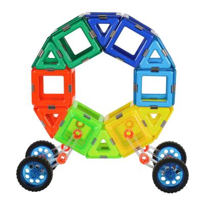 China Kinder Kreativspiel Geschenk Magnetische Fliesen Fahrzeuge Rundfahrzeuge Magnetische Block Set zu verkaufen