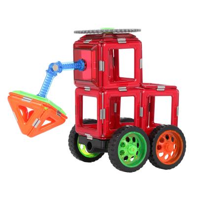 China Intelligent Creative Magnetic Tiles Mine Destruction Vehicle Car Construction Toy for sale