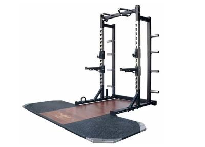 China Steel Multi Gym Equipment Station Adjustable Squat Rack With Weightlifting Platform for sale