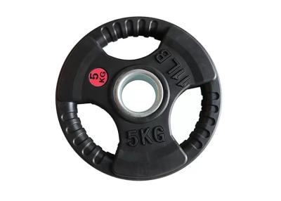 China Black Gym Workout Accessories Fixed Rubber Weight Plate For Body Building for sale