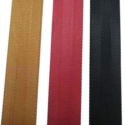 China Durable High Quality Heavy 100% Nylon Herringbone Bi-edge 38mm Webbing For Mens Belts for sale