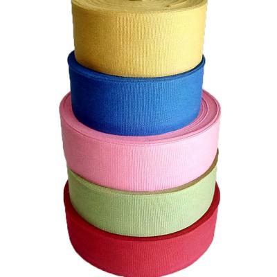 China Sustainable Colorized 100% Organic Pure Cotton Tape Eco - Friendly Webbing For Bags And Garments for sale