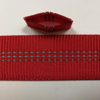 China Viable high quality climbing webbing 1 inch 25mm polyester tube nylon webbing with reflective tracking line for sale