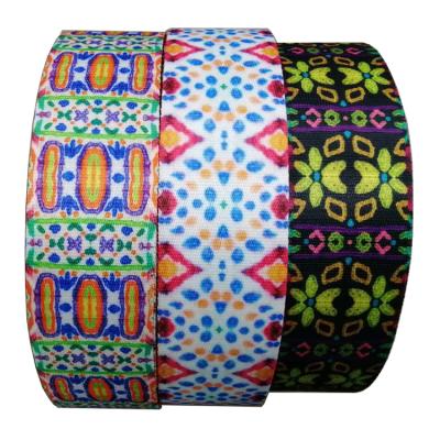 China Durable High Quality 50mm Heat Transfer Printed Polyester Herringbone Webbing For Bag Straps for sale