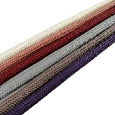 China Durable Solid Color Double Braided 5mm Rope Nylon Cord For Bags Clothes (3mm-8mm Pink Brown White Black Yellow Colored) for sale