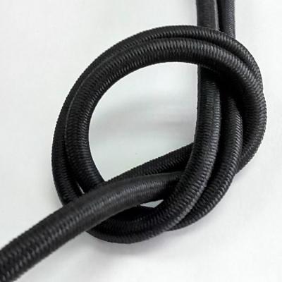 China Black elastic cord 8mm durable durable bungee cord for bodybuilding equipment for sale