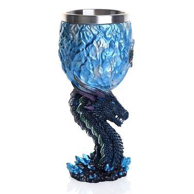 China Viable Rigid Legends of Dragon Goblet Wine Glass House of Swords Viserion Walker Mugs Christmas Man Gift White for sale