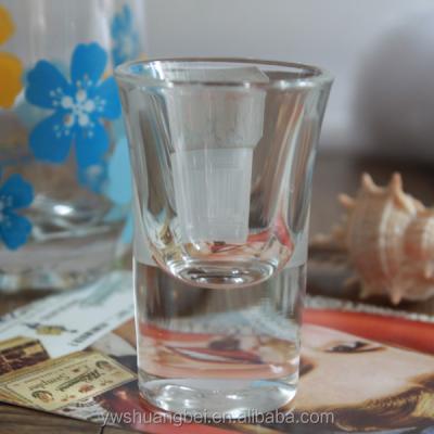 China Thick Shot Glass Amazon Hot Sales - Based Fancy Shaped Transparent Glass Cup For Home for sale