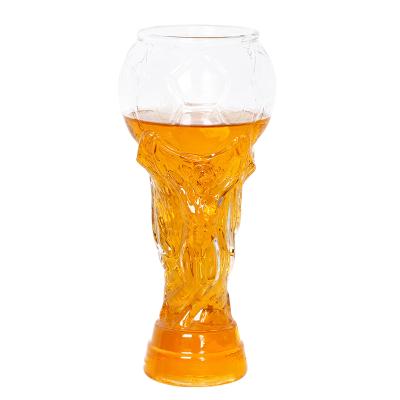 China No 450ml football cup glassware handmade glass supplier for wholesale for sale