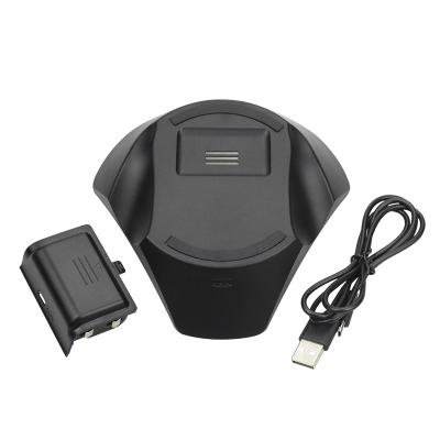 China ABS+PCB CoolRabbie Controller Charger For Xbox One/One S/One X/One Elite Dock Dual Station Charger With 1X 1200mAh Batteries for sale