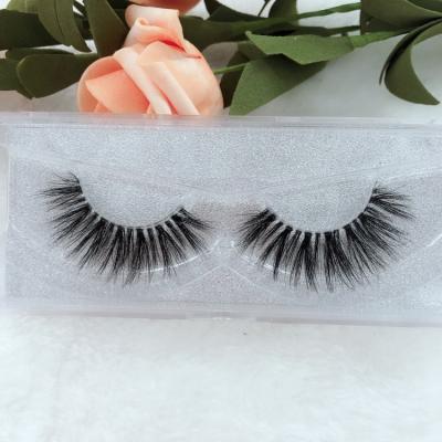 China NEW ARRIVAL 15mm/18mm/22mm long natural mink strip lashes 3d mink lashes private label clear strip lashes for sale