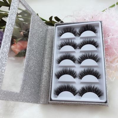 China Wholesale 5d Natural Mink Box Eyelash Packaging Long Mink Lashes Book Create Your Own Lashes for sale