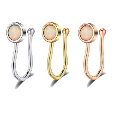 China FASHIONABLE Hot Selling Nose Clip With CZ, Opal With Different Shape for sale