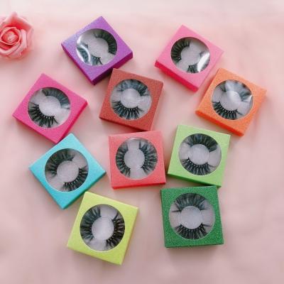 China New Criss-Cross Square Box In Stock 3D Logo Mink Lashes 28mm Mink Eyelash Strip 22mm 25mm 27mm Custom Seller for sale