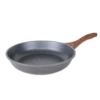 China Pan Medical Stone Material 11 Inch (28cm) Durable Non-Stick Pan Medical Stone Material Pfoa Free Coating Lightweight From Germany And Durable Gray Thick for sale