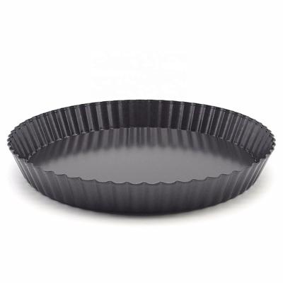 China 9 Inch Viable Pie Around Pan Pizza Cake Mold Punch Pie Pan Carbon Steel Quiche Pan With Removable Loose Bottom For Oven Baking for sale