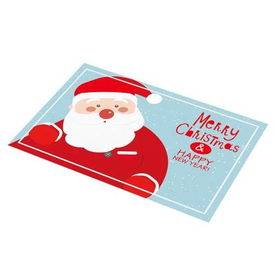 China Christmas Theme Placemats Viable Heat Resistant Place Mats Stain Resistant Non-Slip Washable PVC Table Mats Woven Vinyl Placemats for sale