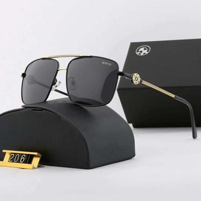 China High quality 206 factory direct sales new men's metal polarized sunglasses car brand fashion square sunglasses for sale