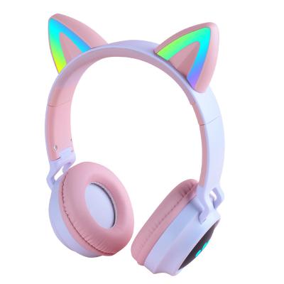 China Hot Selling High Quality Low Latency Wireless Gaming Headset LED Low Latency Lights On-Ear Earphone With TF Card Play for sale