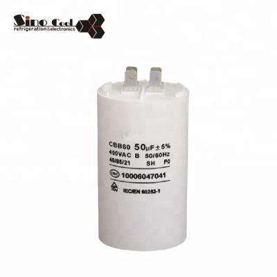 China Air Conditioner Refrigerator Spare Parts CBB60 450VAC Motor Run Capacitor for sale