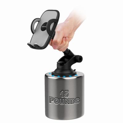 China Durable Hot Sale Suction Dashboard Windshield Car Led 360 Degree Back Mount Aluminum Mobile Phone Holder for sale