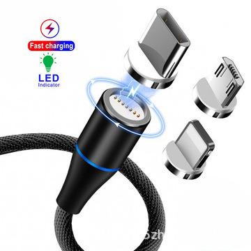 China Fast Charging Speed ​​Best Selling 360 Degree Rotating 3 In 1 Magnetic Cable Magnet Phone Usb Charging Cable Fast Charging Cord for sale