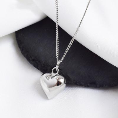 China Fashion Trendy Luxury New Design Sterling Silver Heart Tiny Pendant Chain 925 Cross Choker Necklace For Women Fine Jewelry for sale