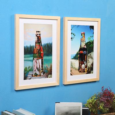 China Customization Fashionable Cheap Color Price Different Size Frames Wooden Wall Photo Frame Picture for sale