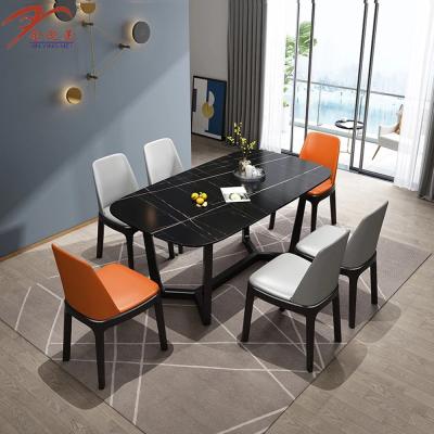 China Modern Leather Dining Chair Modern Dining Table And Chair Set For Dining Room for sale