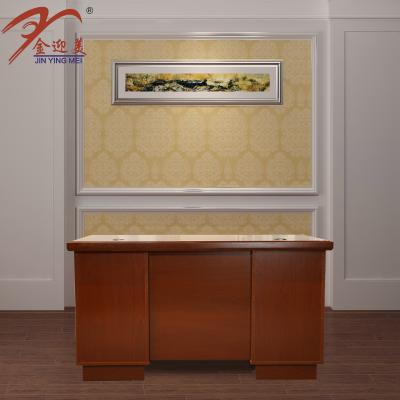 China Classic MDF Computer Desk Ready Made Wooden Walnut Table Writing Desk Cheap Writing Desk For Sale for sale