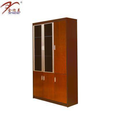 China Modern Wood Panel Cabinet Bookcases With Aluminum Framed Glass Doors for sale