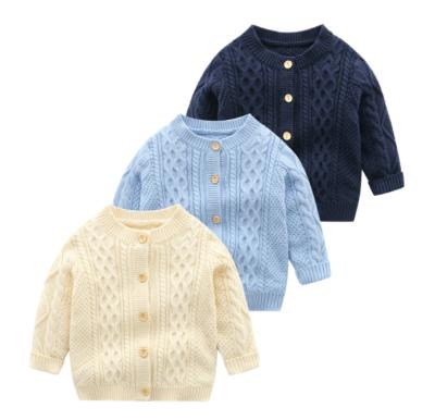 China 2021 Children's Sweater Cardigan Sweater Girls Knitted Sweater Coat Anti-shrink for sale