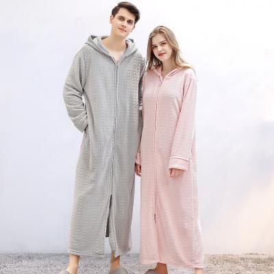 China New Home Thicken Pajamas For Couples Plus Casual Loose Female Homewear Sleepwear for sale