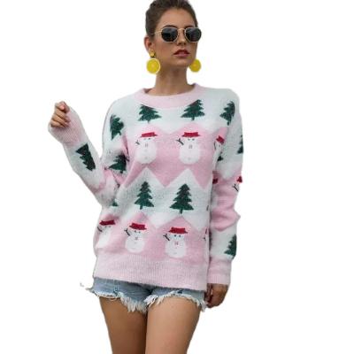 China New Patterns Anti-wrinkle Christmas Top Sweater Knitting Christmas Sweater For Women for sale