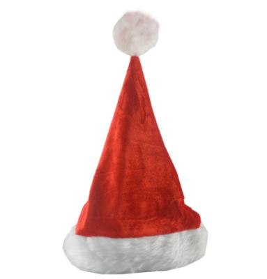 China High Quality Flannel Christmas Chunky Christmas Hat Santa Warm Gifts Christmas Hat for sale