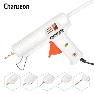 China Long Nozzle 150W Nozzle Tip 10pcs Copper Glue Gun Glues 11mm Adjustable Temperature Hot Melt Glue Gun for sale