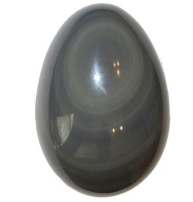 China Women Tightening Vaginal Kegel Exercise PANGEM Black Gemstone Rainbow Obsidian S/M/L Gemstone Jade Yoni Eggs Hand Polishing Women Tightening Vaginal Kegel Exercise for sale