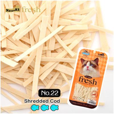 China NatureKE Sustainable Cat Treats No.22 Shredded Cod 25g Cat Treats Snacks for sale