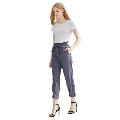 China Anti-wrinkle Manufacturing OEM Spring Summer Autumn Casual Elegant Women Pants Lady Women Pants for sale