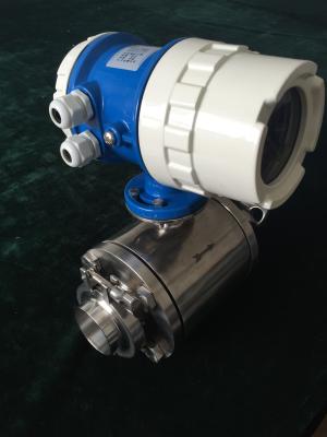 China Full Sanitary Steel IP68 Electromagnetic Flow Meter Clamp Type for sale