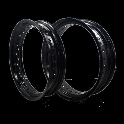 China High Quality Aluminum Alloy 7116 Aluminum Spokes 17 Inch Black Motorcycle Wheel Rims For Supermoto for sale