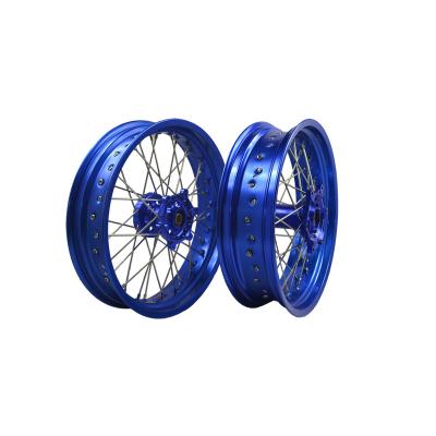 China 7116 T6 / 7075 T6 Aluminum Motorcycle Wheel Spokes Set 36 Holes Supermoto Motorcycle Wheels For Sale for sale