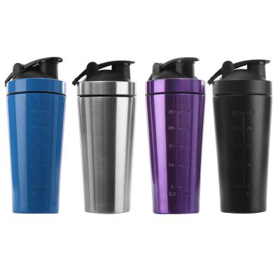 China Stainless Steel Protein Shaker Bottle Gym Shake Kettle Sports Milkshake Mixer Water Bottle Viable Whey Protein For Fitness BPA Free for sale