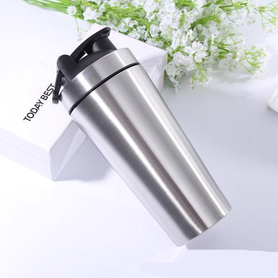 China Stainless Steel Protein Shaker Bottle Gym Shake Kettle Sports Milkshake Mixer Water Bottle Viable Whey Protein For Fitness Bpa Free for sale