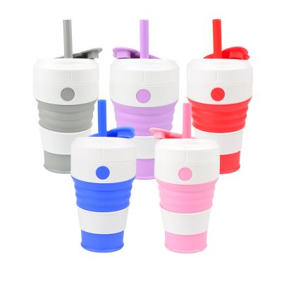 China Sustainable Coffee Mugs Travel Collapsible Silicone Cup Folding Water Cups BPA FREE Drinking Food Grade Ware Tea Cup Coffee Mugs for sale