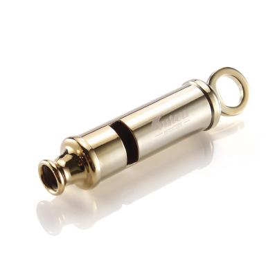 China Brass Two Tone Outdoor Survival Factory Start Brass Siren Whistle for sale