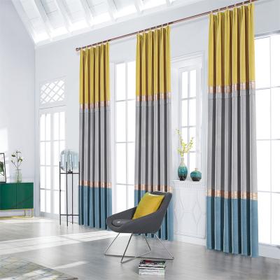 China China Supplier Custom Three Tone Color Yarn Dyed Velvet Hotel Project Church Blackout Curtains For Living Room Decoration for sale