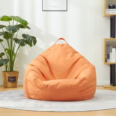 China (Size)Adjustable Plug & Play Orange High Back Support Filled Gaming Bean Bag Chair Bean Bag Cover for sale